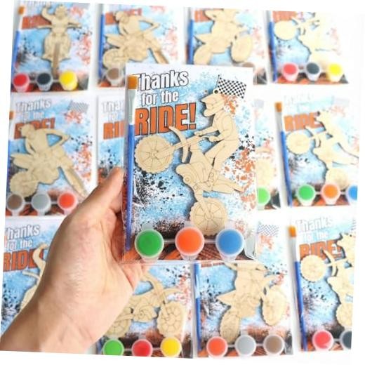 Dirt Bike Party Favors for Kids – Individually Wrapped Paint-Your-Own Paint