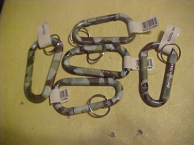 Qty of 5 Brand new Light green camo 3″ CARABINER Ships free