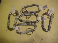 Qty of 5 Brand new Light green camo 3″ CARABINER Ships free