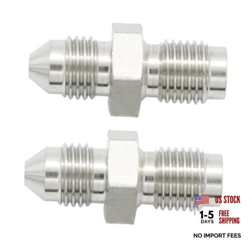 -3 AN AN3 Male Flare to 3/8-24 Male Inverted Thread Pipe – 2 Pack