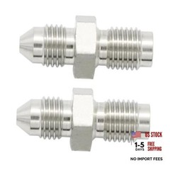 -3 AN AN3 Male Flare to 3/8-24 Male Inverted Thread Pipe – 2 Pack