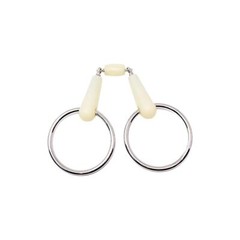 Happy Mouth Double Jointed Loose Ring Snaffle Bit – Color:None Size:5″