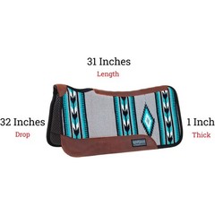 CIRCLE Y Reinsman Tacky Woven Contour 31x32in Big Sky Saddle Pads (277-HJ7-GBT)