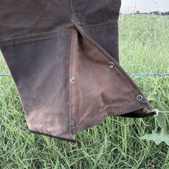 Filson Tin Cloth Chaps Waxed Cotton Long Hunting Trail Pants Made in USA