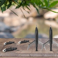 12Pcs 2 Blade Expandable Arrows Broadheads Arrowheads 100 Grain Hunting w/ Box