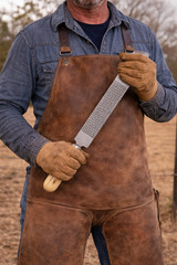 16.5″ Professional Farrier Horse Shoe Hoof Grooming Rasp w/ Wood Handle 98419