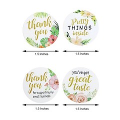 500 White 1.5″ Round Self Adhesive Assorted Words STICKERS Crafts DIY Labels