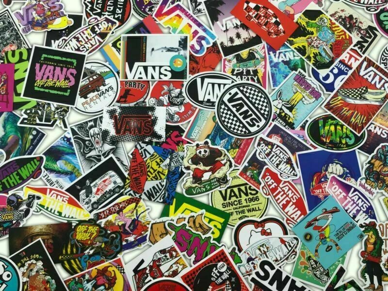 100 Pack Vans Skateboard Sticker bomb Vinyl Laptop Luggage Graffiti Decals Lot