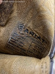 Ariat Heritage Roper Distressed Brown Leather Western Boots Men’s Size 9.5 D