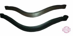 REPLACEMENT HIGH QUALITY GENUINE PLAIN LEATHER BROWBAND U SHAPE BLACK~BROWN