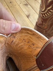 1960s Vintage Acme Comblast Cowboy Boots Double eagle inlay woman’s 9