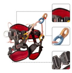 Climbing Half Body Harness Rope Arborist Saddle Tree Bridge Caving Rescue-