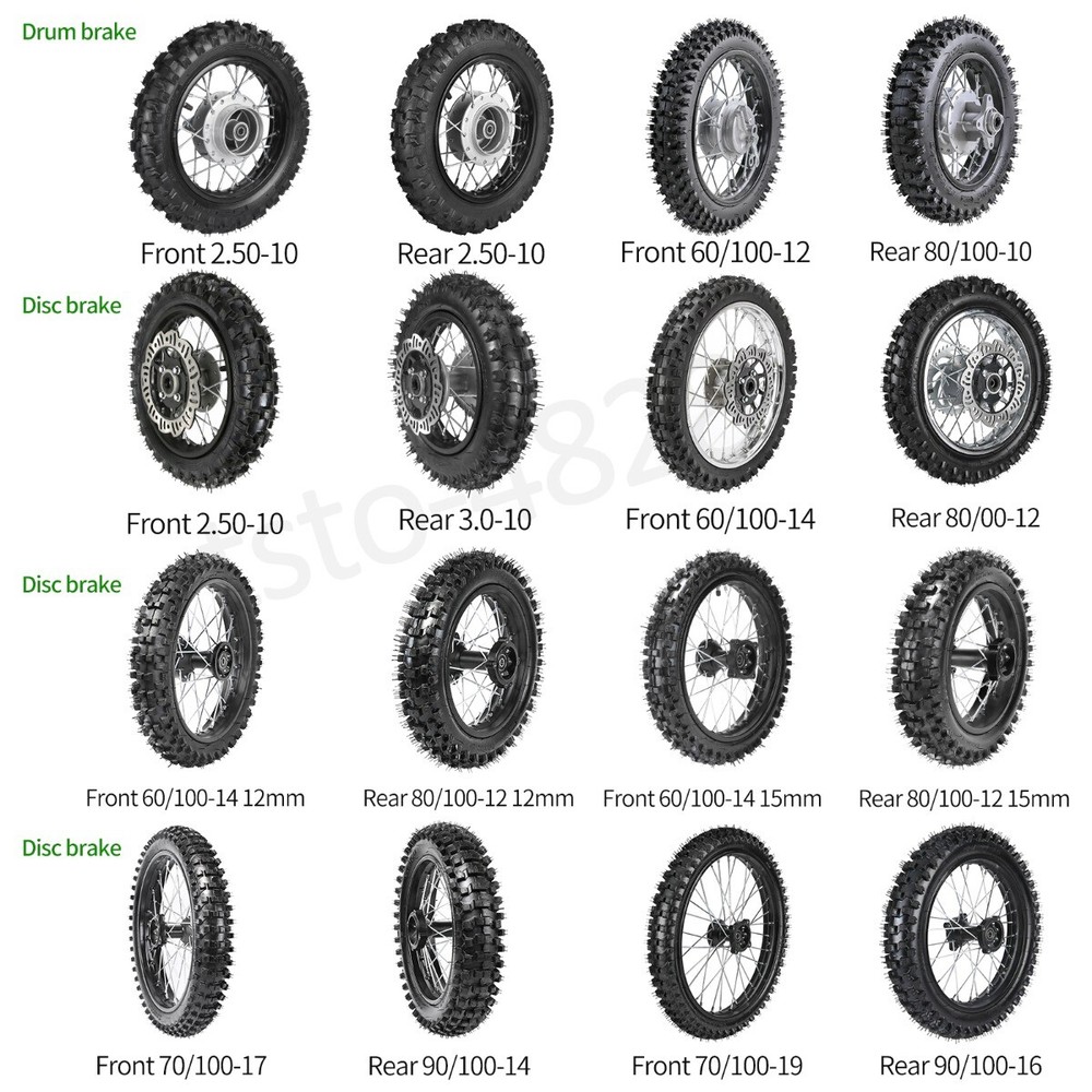 10» 12»/14»/16»/17‘’/19» Rim Wheel Tire for Apollo Taotao Coolster Pit Bike