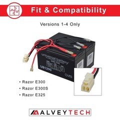 24 Volt Battery Pack for Razor E300 & E325 Scooter (9 Ah, Versions 1-4) – x2 12V