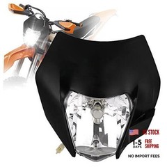 Dirt Bike Headlight,Motorcycle Headlight Universal for SX SXF XC normal black