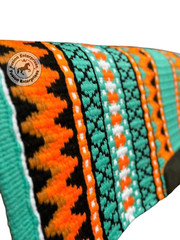 Western Show Horse Saddle Blanket New Zealand Wool Design Handmade Saddle pad