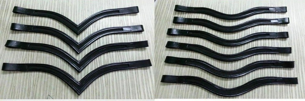 Set 6 x 1 Empty channel Leather Browband All Size & Shape (6, 8 & 10 mm).