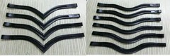 Set 6 x 1 Empty channel Leather Browband All Size & Shape (6, 8 & 10 mm).