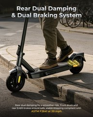 Adults Electric Scooter 19 Miles 20 MPH 8.5″ Tires Dual Suspension for Commuting