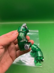 Pair of 2 Green Paintball Right Feed Elbows