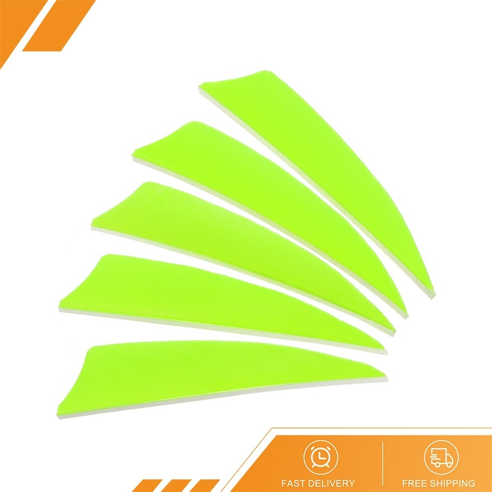 50 Pack 3″ Arrow Turkey Feather Fletch Left Wing Fluorescent Green