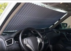 Automatic Retractable Sunshade Sun Protection Front Windscreen Car Sunshade Wind