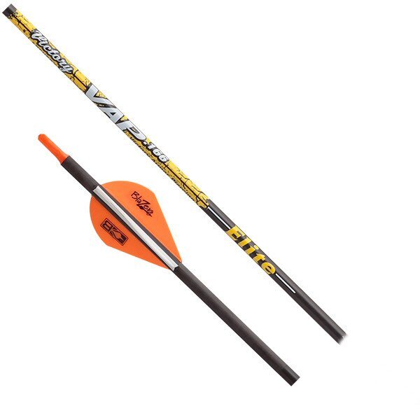 Victory Archery VAP Elite Arrows, 6 pack, 2″ Blazer Vanes, .166 dia, 400 Spine