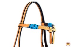 Hilason Western Horse Headstall Tack Bridle American Leather Bitless Rein with