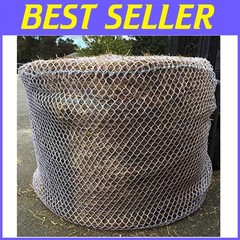 Knotless Slow Feed Hay Net for Round Bales – 5mm Thick with Repair Kit Included