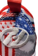 HEELYS Kids Unisex Size 13 USA VGC Red White Blue American Theme Roller Shoes