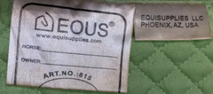 EQUIS LIGHT GREEN ENGLISH A/P SADDLE PAD 21 1/2» X 40» FULL