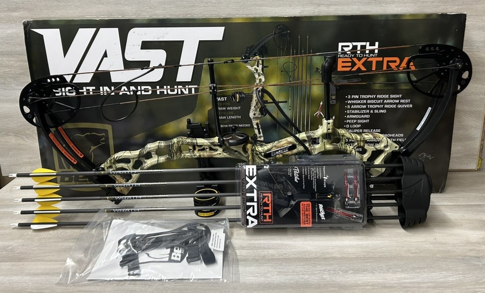 Bear Vast RTH EXTRA Compound Bow Package Open Box Complete (PO1023523)