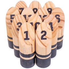 Deluxe Finska Wood Pin Throwing Lawn Game – Popular Finnish Game!