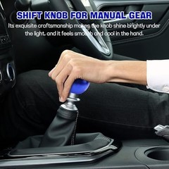 Round Ball Shift Knob, Aluminum Alloy Car Gear Shift Knob, Stick Shifter Blue