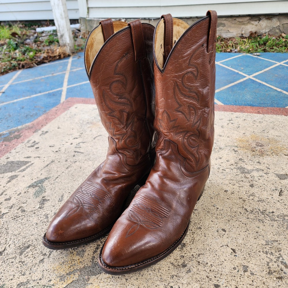 Dan Post DP2111R Men’s Brown Western Cowboy Western Boots Leather Size 14 EW