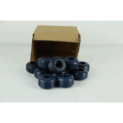 Blemished Box of 50mm Blank Blue Skateboard Wheels – 12 Wheels in Box