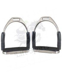 Horse Flexible Safety Stirrups Irons English Bendy Riding Stainless (5 Inch)