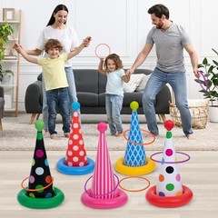 Inflatable Ring Toss Game, Birthday Party Games Ring Toss Game for Kids Adults