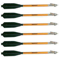 12Pcs Aluminium 6.3» Crossbow Bolts Barb Arrows No Escape 50-80lb Lethal shoot