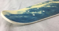 Vintage NOS 1970s MPI Old School Skateboard Deck Fiberglass Kicktail Blue Marble