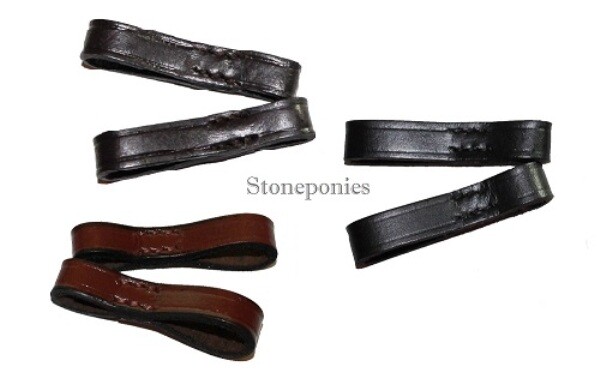 Full Cheek Bit Keepers Leather Loops Fulmer Bits – Dark Havana Chestnut or Black
