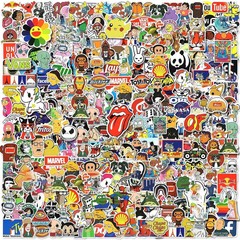 300Pcs Cool Stickers for Adults, Brand Stickers for Water Bottles, Waterproof Vi