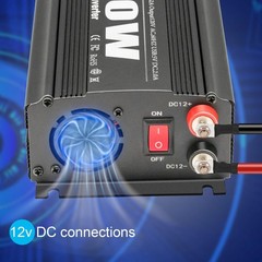 600W Power Inverter DC 12V to AC(2 Outlets) 110V Car Charger Plug Inverter Ad…