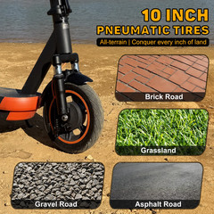 Adult Electric Scooter 800W Folding Commuter E-Scooter Long Range 21mph 10»Tire