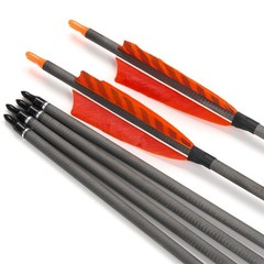 32″ Carbon Arrows SP400 Turkey Feathers for Recurve/Compound Bow Hunting Target