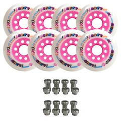 Labeda Grit Evo Outdoor Roller Hockey Wheels – 8-Pack with Evo Spacers – Choose