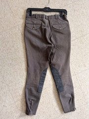 TuffRider Boy’s *BREECHES *Sz 30 Gray *VGC* Front Zip Cotton Blend
