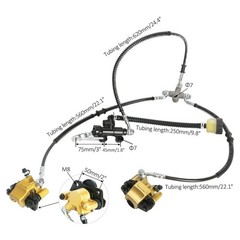 Front Hydraulic Foot Disc Brake Caliper & Pad for 125-200cc ATV Quad Go Kart