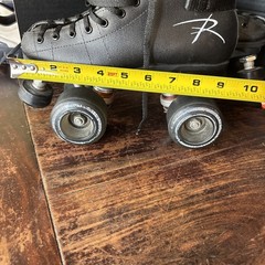 Riedell 122 Derby Speed Quad Roller Skates Black USA Size 4 D/B LO