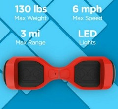 Hover-1 Rebel Kids X + LED Headlight, 6 Mph Max Speed 130 lbs Max Weigh, New